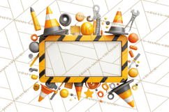 Construction Birthday Party Clipart, Builder Celebration Png Product Image 2
