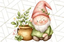 St Patricks Gnomes PNG, Cute Irish Gnome Clipart, Shamrock Product Image 3