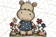 Patriotic Safari Animals Clipart, Whimsical Red White Blue Product Image 3