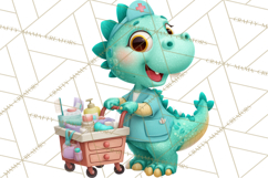 Pediatric Nurse Dinosaur Clipart Cute Medical PNG Product Image 3