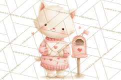 Valentine Animal Clipart PNG, Cute Teddy Bear Bunny Png Product Image 4