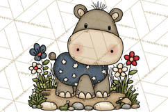 Patriotic Safari Animals Clipart, Whimsical Red White Blue Product Image 4