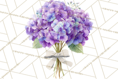 Watercolor Hydrangea Clipart, Florist Paper, Wedding Floral Product Image 5