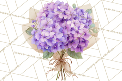 Watercolor Hydrangea Clipart, Florist Paper, Wedding Floral Product Image 2