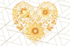 Watercolor Heart Clipart, Floral Hearts, Rainbow Hearts PNG Product Image 2