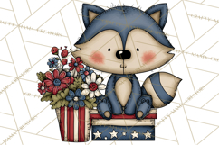 Patriotic Animals Clipart, Whimsical Red White Blue American Product Image 4