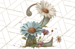 Blooming Letters Clipart, Floral Alphabet Clip Art PNG Product Image 4