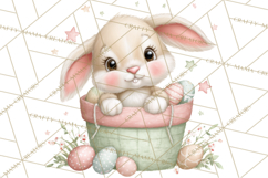 Easter Baby Animals in Baskets Clipart, Cute Lambs Png Product Image 4