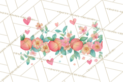 Watercolor Corner &amp; Border Clipart, Floral Frames, Heart Png Product Image 4
