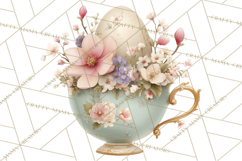 French Vintage Easter Bunny Clipart PNG, Soft Pastel Easter Product Image 4