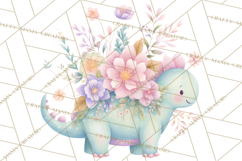 Cute Baby Dinosaurs Clipart PNG, Watercolor Dinosaur Product Image 4