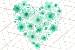 Watercolor Heart Clipart, Floral Hearts, Rainbow Hearts PNG Product Image 3