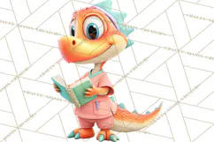 Pediatric Nurse Dinosaur Clipart Cute Medical PNG Product Image 3