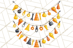 Construction Birthday Party Clipart, Builder Celebration Png Product Image 3