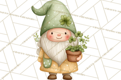 St Patricks Gnomes PNG, Cute Irish Gnome Clipart, Shamrock Product Image 3