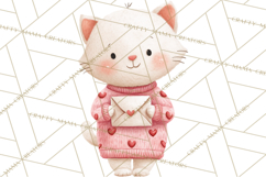 Valentine Animal Clipart PNG, Cute Teddy Bear Bunny Png Product Image 3