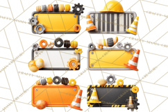Construction Birthday Party Clipart, Builder Celebration Png Product Image 4