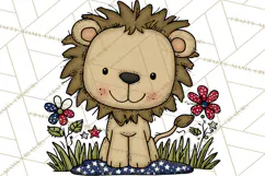 Patriotic Safari Animals Clipart, Whimsical Red White Blue Product Image 5