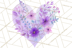 Watercolor Heart Clipart, Floral Hearts, Rainbow Hearts PNG Product Image 5