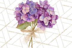 Watercolor Hydrangea Clipart, Florist Paper, Wedding Floral Product Image 2