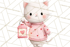 Valentine Animal Clipart PNG, Cute Teddy Bear Bunny Png Product Image 2