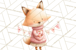 Valentine Animal Clipart PNG, Cute Teddy Bear Bunny Png Product Image 4