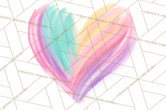 Watercolor Heart Clipart, Floral Hearts, Rainbow Hearts PNG Product Image 5