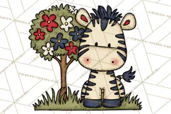Patriotic Safari Animals Clipart, Whimsical Red White Blue Product Image 5