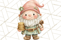 St Patricks Gnomes PNG, Cute Irish Gnome Clipart, Shamrock Product Image 5