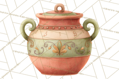 Tuscan Farmhouse Pasta Clipart, Rustic Pasta Night Kitchen Product Image 2