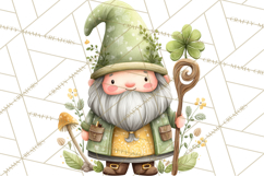St Patricks Gnomes PNG, Cute Irish Gnome Clipart, Shamrock Product Image 2