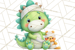 Pediatric Nurse Dinosaur Clipart Cute Medical PNG Product Image 2