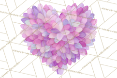 Watercolor Heart Clipart, Floral Hearts, Rainbow Hearts PNG Product Image 3