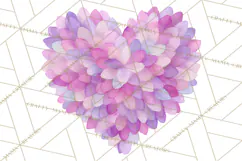 Watercolor Heart Clipart, Floral Hearts, Rainbow Hearts PNG Product Image 3