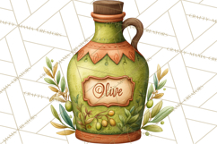 Tuscan Farmhouse Pasta Clipart, Rustic Pasta Night Kitchen Product Image 3