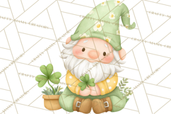 St Patricks Gnomes PNG, Cute Irish Gnome Clipart, Shamrock Product Image 3