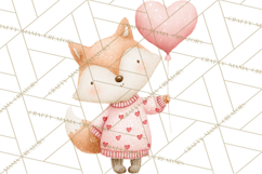 Valentine Animal Clipart PNG, Cute Teddy Bear Bunny Png Product Image 4