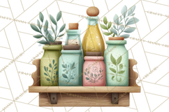 Tuscan Farmhouse Pasta Clipart, Rustic Pasta Night Kitchen Product Image 4