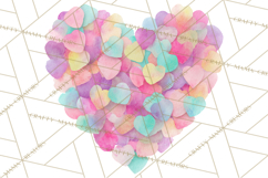 Watercolor Heart Clipart, Floral Hearts, Rainbow Hearts PNG Product Image 4