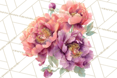 Soft Watercolor Floral Clipart, Spring Bouquets, Flowers PNG Product Image 4