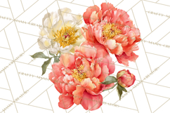 Soft Watercolor Floral Clipart, Spring Bouquets, Flowers PNG Product Image 5