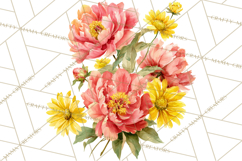 Soft Watercolor Floral Clipart, Spring Bouquets, Flowers PNG Product Image 2