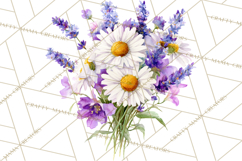 Soft Watercolor Floral Clipart, Spring Bouquets, Flowers PNG Product Image 5