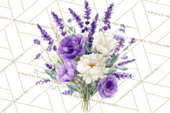 Soft Watercolor Floral Clipart, Spring Bouquets, Flowers PNG Product Image 4