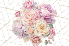 Soft Watercolor Floral Clipart, Spring Bouquets, Flowers PNG Product Image 4