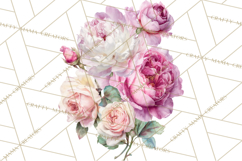 Soft Watercolor Floral Clipart, Spring Bouquets, Flowers PNG Product Image 5