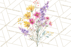 Soft Watercolor Floral Clipart, Spring Bouquets, Flowers PNG Product Image 2