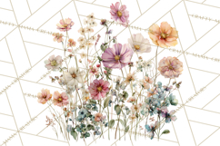 Soft Watercolor Floral Clipart, Spring Bouquets, Flowers PNG Product Image 3