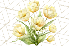 Soft Watercolor Floral Clipart, Spring Bouquets, Flowers PNG Product Image 5