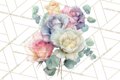 Soft Watercolor Floral Clipart, Spring Bouquets, Flowers PNG Product Image 2
